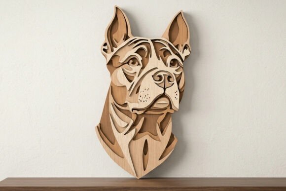 3D Layered Pitbull Dog Laser Cut File: A Creator’s Review