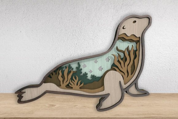 3D Layered Sea Lion Laser Cut File: A 3D SVG Review for Other Digital Creators