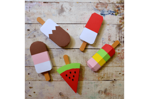 3D SVG Summer: 3D Papercraft Popsicles Review