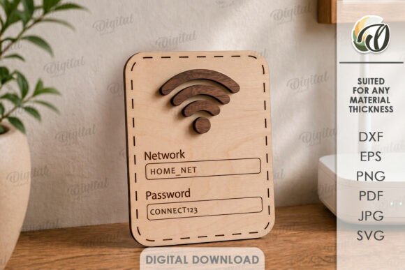 3D Wi-fi Password Sign Laser Cut Review
