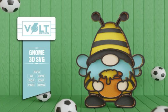Bee Gnome 3D SVG Multilayered Cut: A Summer Editorial Asset Review