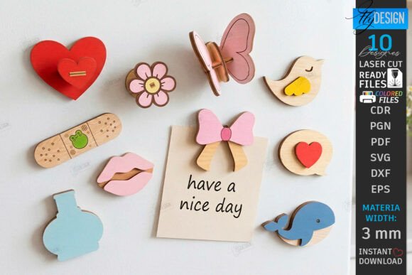 Cute 3D Fridge Magnet Laser Cut Bundle Review