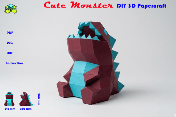 Cute Monster DIY 3D Papercraft: A Designer’s Review of This 3D SVG for Animals