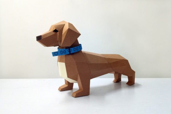 Dachshund 3D Paper Sculpture Craft: A 3D SVG Review for Animals