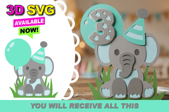 Elephant Baby 3D SVG Review