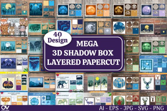 Mega Bundle 3D Shadow Box Svg Review