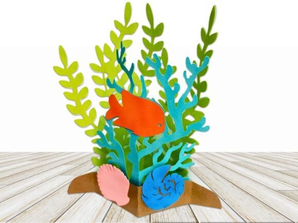 Ocean Bouquet 3D Card: A 3D SVG Pop-Up Cards Review for Crafters