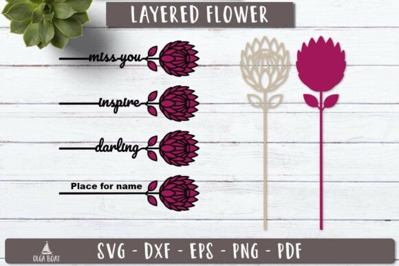 Protea Flower Name SVG 3d Layered Laser Review
