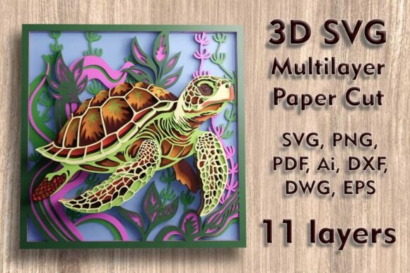Sea Turtle 3d Multilayer PaperΠ‘ut Files Review